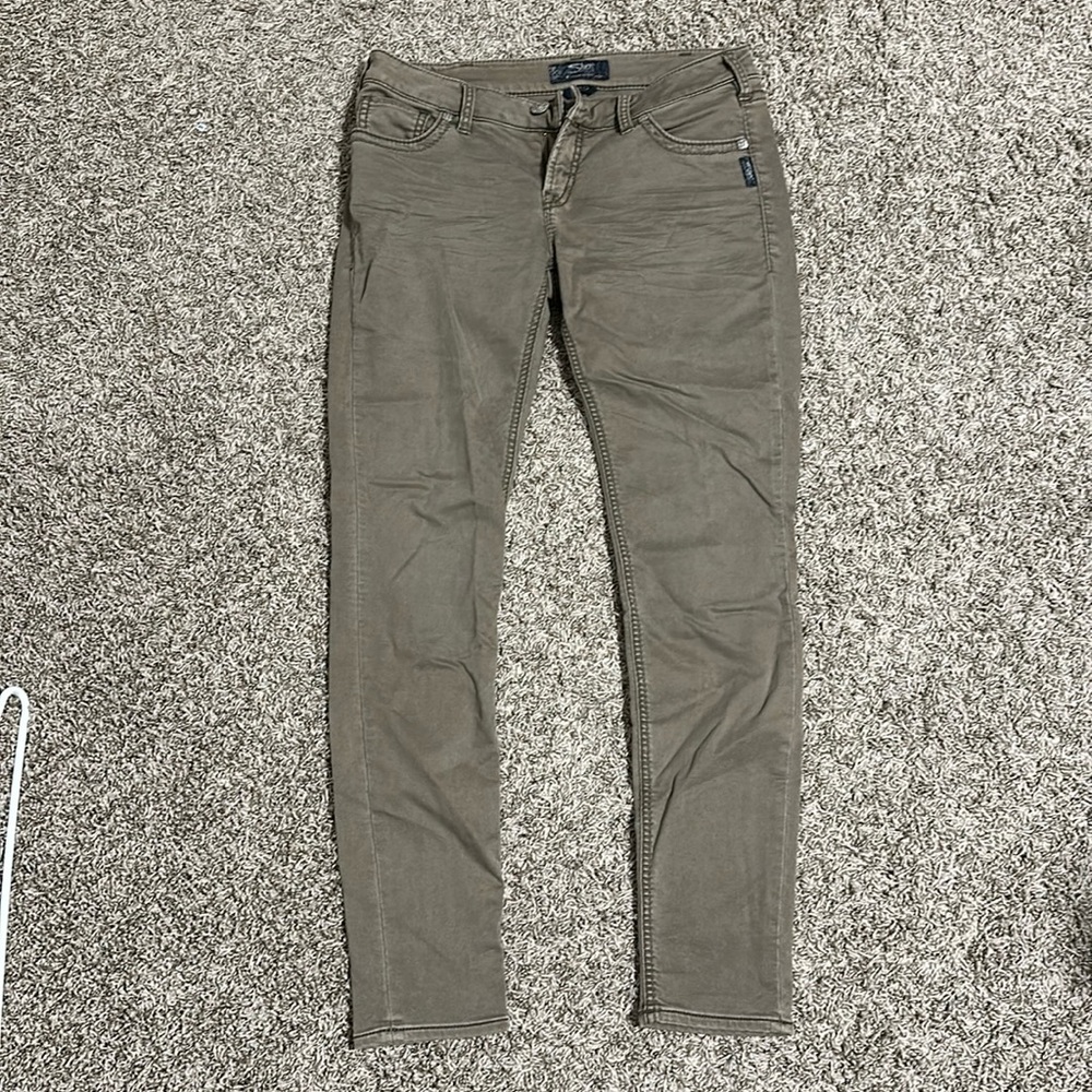 Silver Jeans Women's Skinny Jeans - Olive